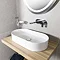 BagnoDesign Teatro Oval White 650 x 350mm Countertop Basin Large Image
