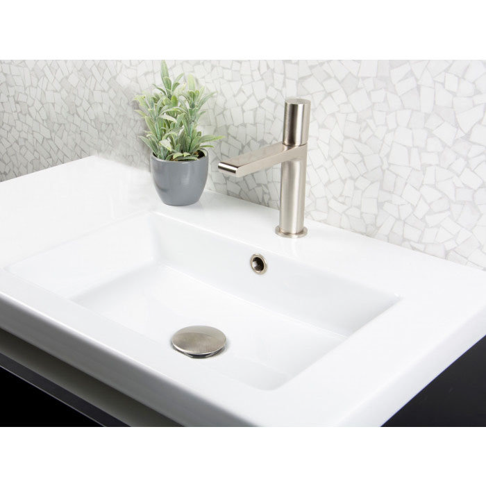 BagnoDesign Toko Brushed Nickel Mono Basin Mixer Profile Large Image