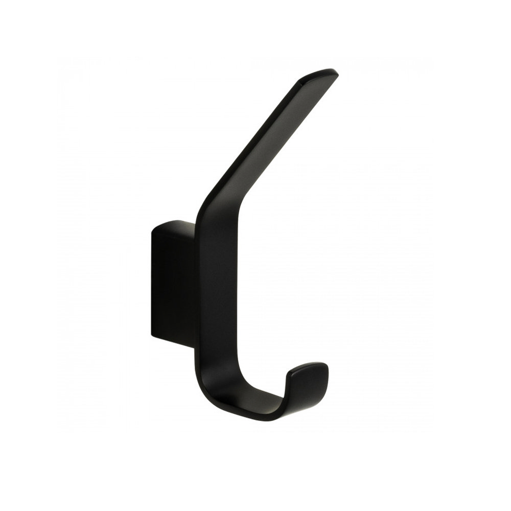 BagnoDesign Zephyr Double Robe Hook - Matt Black