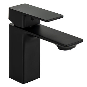 BagnoDesign Zephyr Matt Black Mono Basin Mixer Large Image