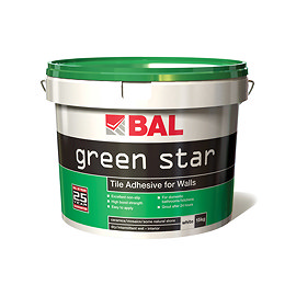 BAL - 10 Ltr (15kg) Wall Green Star Tile Adhesive - White - B100 Large Image