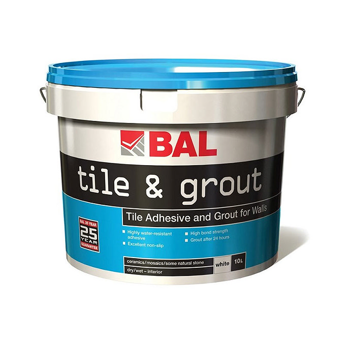 BAL 2.5 Ltr Tile Adhesive & Grout for Walls Large Image