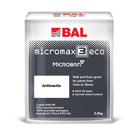 BAL Micromax3 ECO 2.5kg Wall and Floor Tile Grout