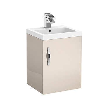 Apollo 400mm Wall Hung Vanity Unit (Gloss Cashmere - Depth 355mm) Profile Large Image