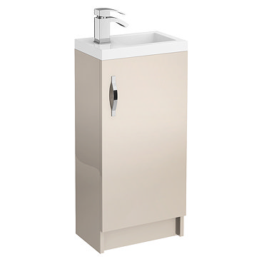 Apollo 400mm Compact Floor Standing Vanity Unit (Gloss Cashmere - Depth 255mm) Profile Large Image