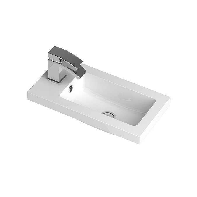 Apollo 500mm Compact Wall Hung Vanity Unit (Gloss Cashmere - Depth 255mm)  Feature Large Image