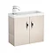 Apollo 600mm Compact Wall Hung Vanity Unit (Gloss Cashmere - Depth 255mm) Large Image