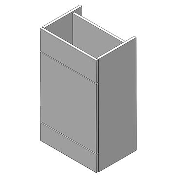 Balterley Ariana 500mm Cistern Base Cabinet - White Gloss Shaker Profile Large Image
