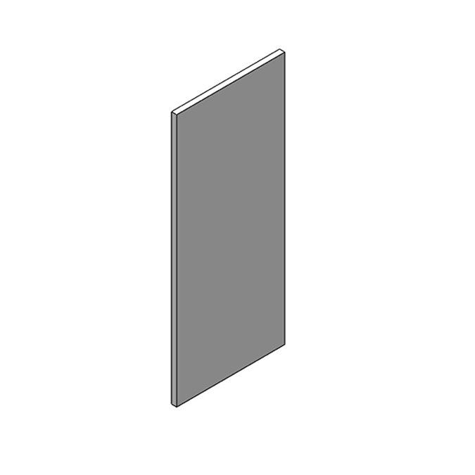 Balterley Ariana Decorative End Panel - White Gloss - 864 x 370mm Large Image