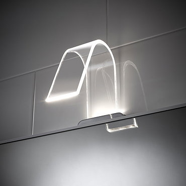 Balterley Cascade Curved Acrylic LED Over Mirror Light with Driver Profile Large Image