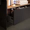 Coast 500mm Floorstanding 2 Drawer Vanity Unit with Open Shelf & Basin - Grey Gloss/Driftwood Profil
