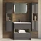 Coast 500mm Floorstanding 2 Drawer Vanity Unit with Open Shelf & Basin - Grey Gloss/Driftwood Featur