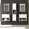 Coast 500mm Wall Mounted Vanity Unit with Open Shelf & Basin - Gloss White/Coco Bolo Feature Large