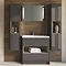 Coast 600mm Floorstanding 2 Drawer Vanity Unit with Open Shelf & Basin - Grey Gloss/Driftwood Featur