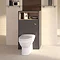 Coast 600mm WC Unit with Open Shelf - Gloss White/Coco Bolo Profile Large Image