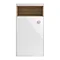 Coast 600mm WC Unit with Open Shelf - Gloss White/Coco Bolo Large Image