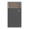 Coast 600mm WC Unit with Open Shelf - Grey Gloss/Driftwood Large Image