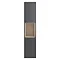 Coast Wall Hung Tall Unit - Grey Gloss/Driftwood Large Image