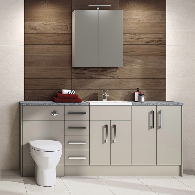 Balterley Estelle 400mm Vanity Base Cabinet - Stone Grey Feature Large Image