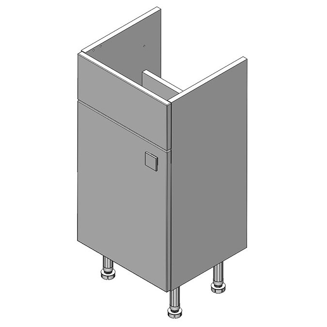 Balterley Estelle 400mm Vanity Base Cabinet - Stone Grey Large Image