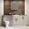 Balterley Estelle 600mm Mirror Cabinet - Stone Grey Profile Large Image