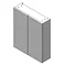 Balterley Estelle 600mm Mirror Cabinet - Stone Grey Large Image