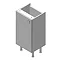 Balterley Luna 400mm Base Cabinet - Gloss Oyster Large Image