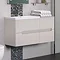 Urban 400mm Wall Hung Side 2 Drawer Unit - Cashmere Profile Large Image