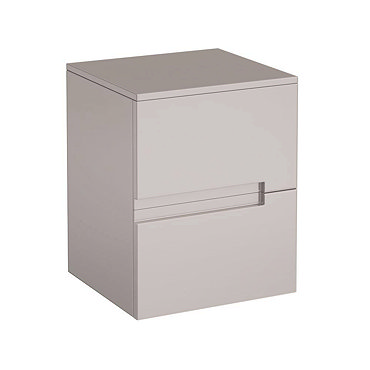 Urban 400mm Wall Hung Side 2 Drawer Unit - Cashmere  Profile Large Image
