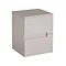 Urban 400mm Wall Hung Side 2 Drawer Unit - Cashmere Large Image