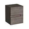 Urban 400mm Wall Hung Side 2 Drawer Unit - Grey Avola Large Image