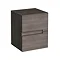 Urban 400mm Wall Hung Side 2 Drawer Unit - Grey Avola Large Image