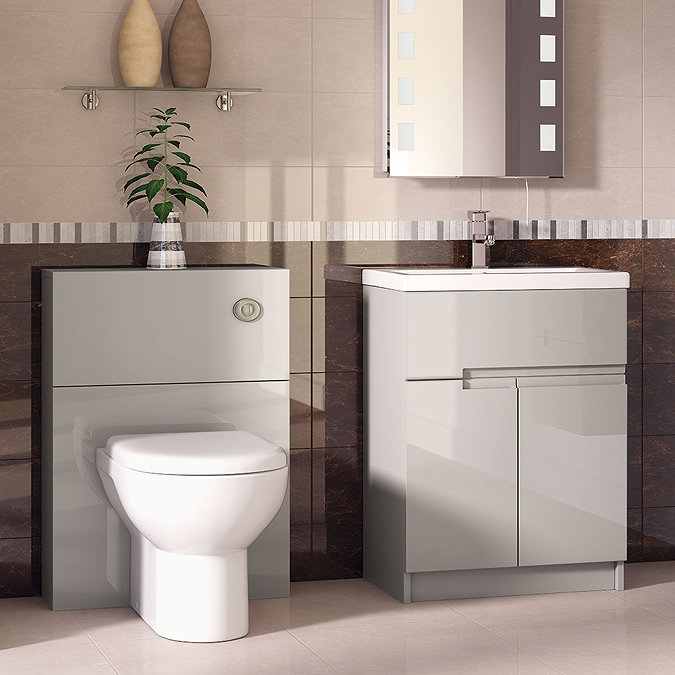 Urban 800mm Floorstanding Vanity Unit with Basin - Cashmere Profile Large Image