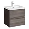 Urban Compact 500mm Wall Hung Vanity Unit - Grey Avola Large Image