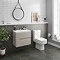 Urban Compact 600mm Wall Hung 2 Drawer Vanity Unit - Cashmere  Feature Large Image