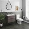 Urban Compact 600mm Wall Hung 2 Drawer Vanity Unit - Grey Avola  Feature Large Image
