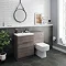 Urban Compact 600x220mm WC Unit - Grey Avola  Profile Large Image