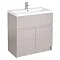 Urban Compact 800mm Floorstanding Vanity Unit - Cashmere Large Image