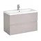 Urban Compact 800mm Wall Hung 2 Drawer Vanity Unit - Cashmere Large Image