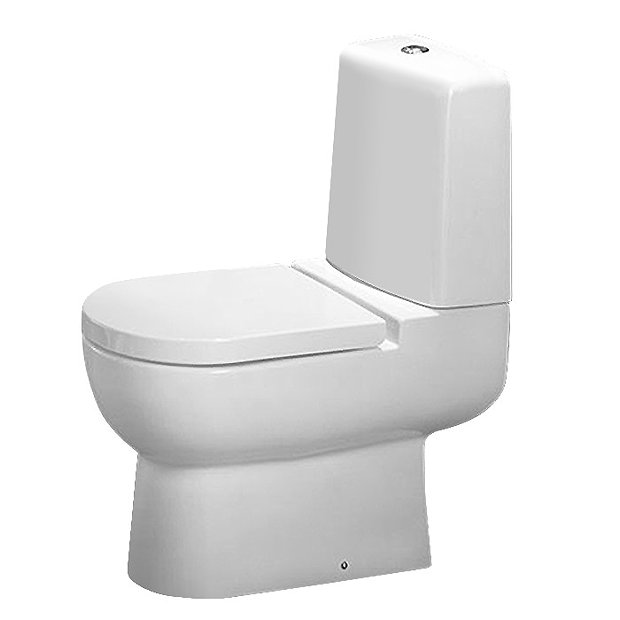 Balterley Vogue Open Back Close Coupled Toilet & Soft Close Seat at