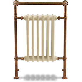 Bampton Traditional Copper 960 x 675mm Heated Towel Radiator Large Image