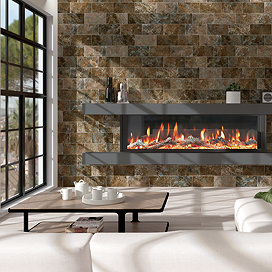 Barisan Brown Textured Stone Effect Tiles - 150 x 300mm