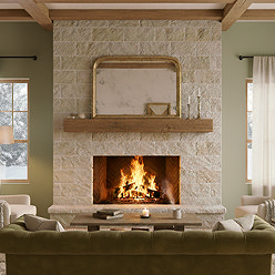 Barisan Cream Textured Stone Effect Tiles - 150 x 300mm