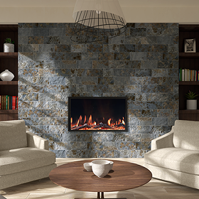 Barisan Grey Textured Stone Effect Tiles - 150 x 300mm
