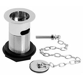 Ultra Basin Waste with Brass Plug and Link Chain - Chrome - E353 Medium Image