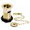 Basin Waste with Brass Plug & Link Chain - Gold - E453 Large Image
