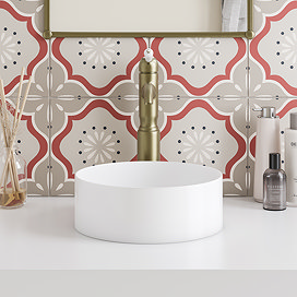 Round countertop basin