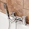 Square Bath Shower Mixer Handset Holder Arm  In Bathroom Large Image