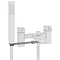 Square Bath Shower Mixer Handset Holder Arm Large Image