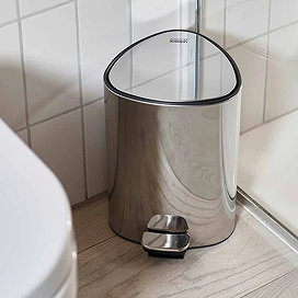 Stainless steel bathroom bin